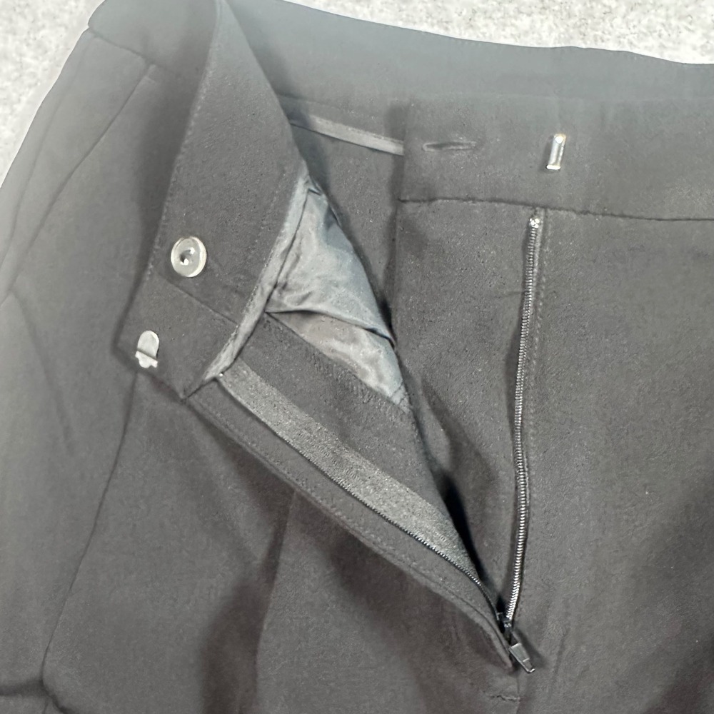 Worthington Womens Black Pleated Ankle Pants Size 12 NWT Tapered Slit Hem Dress - Picture 6 of 10
